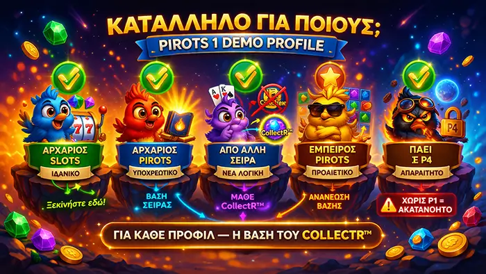 Guide προφίλ παικτών για το Pirots demo από αρχάριους slots έως παίκτες που θέλουν να περάσουν στη σειρά P4